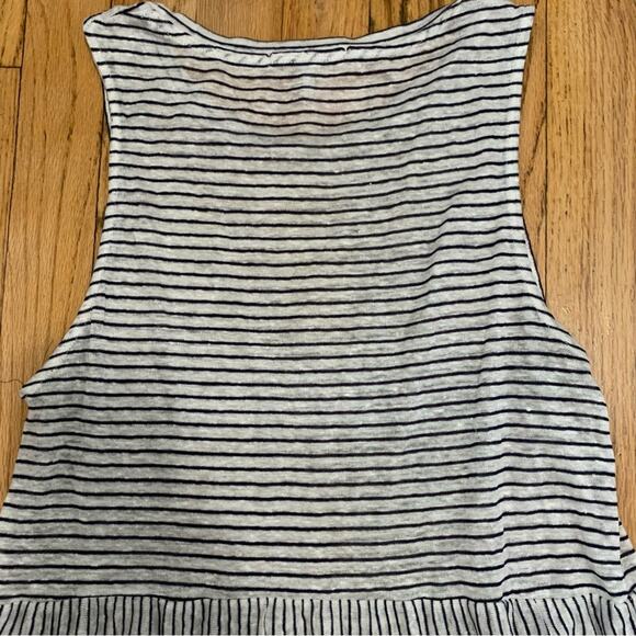 Three dots linen blend striped top - Picture 4 of 7